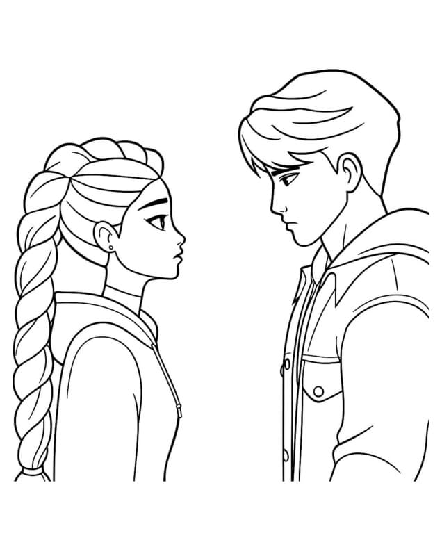 Målarbild Gratis Saja Boys för Barn