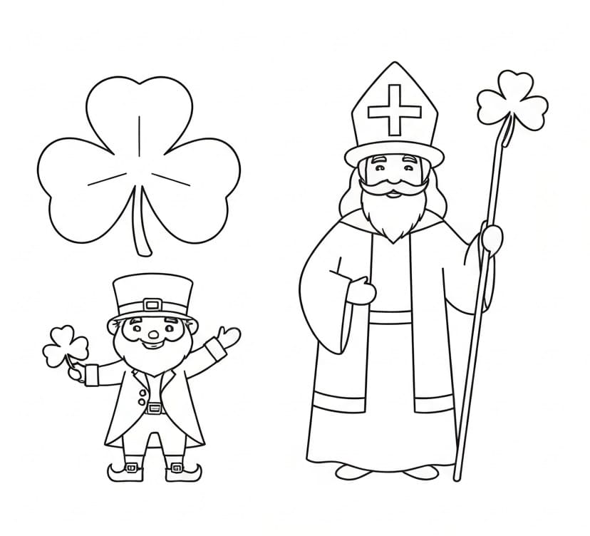 Målarbild Gratis St Patrick’s Day för Barn