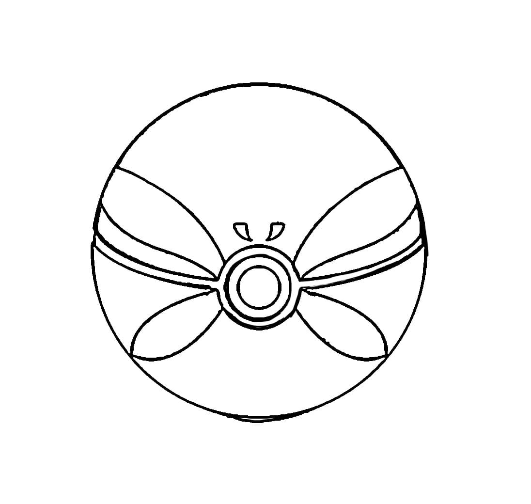 Målarbild Gratis utskrivbar Pokéboll