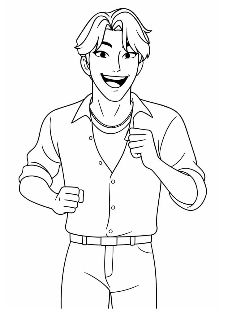 Målarbild Jinu från Saja Boys