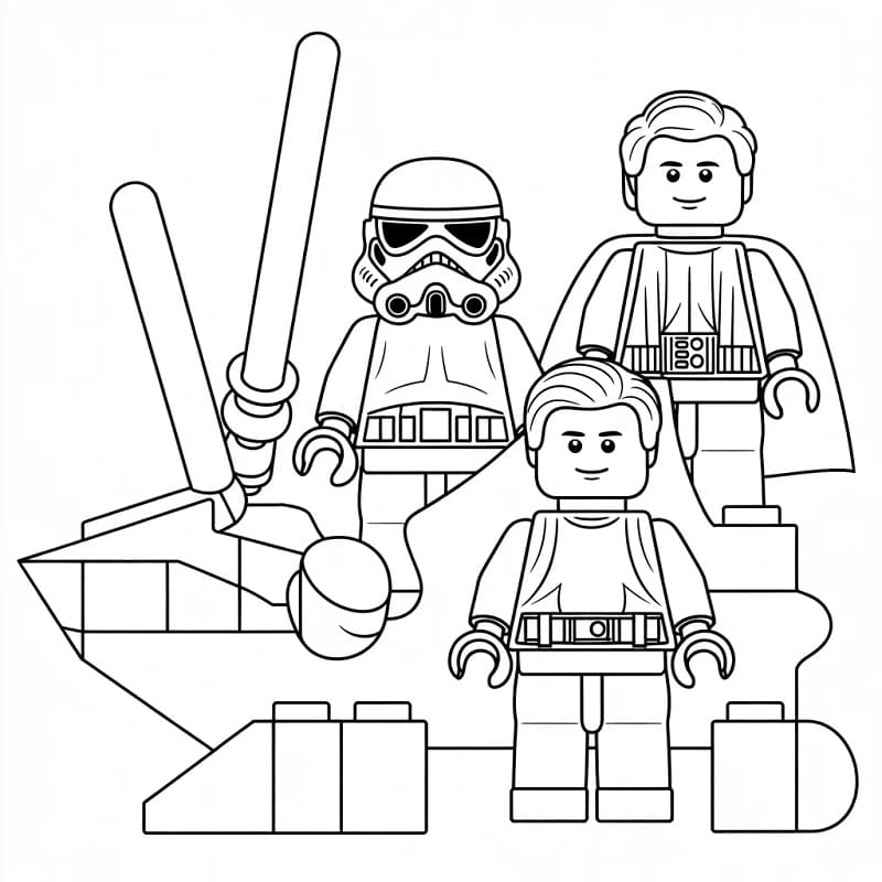 Målarbild Karaktärer i Lego Star Wars