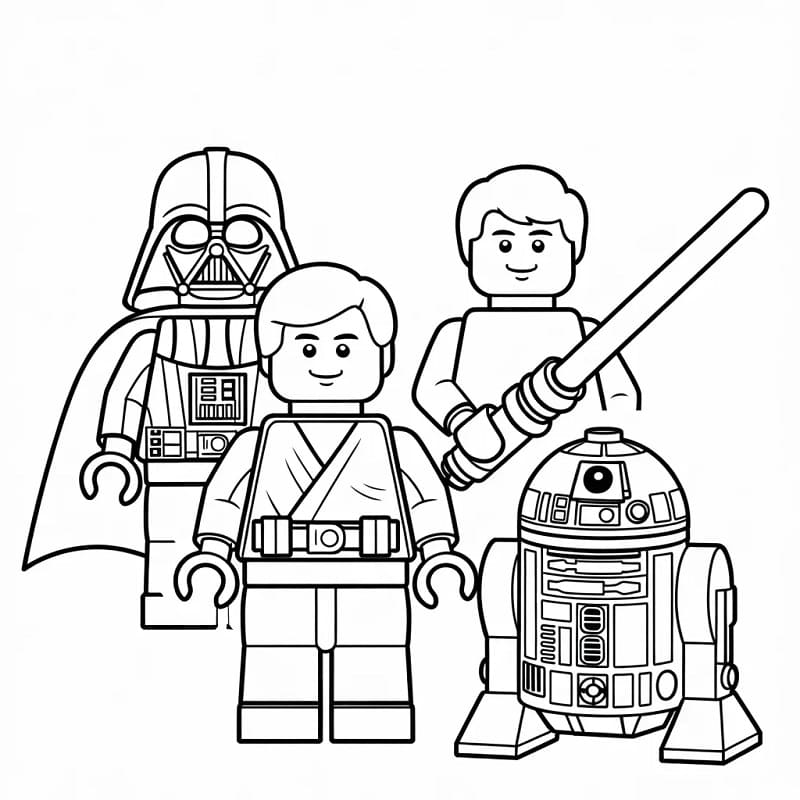 Målarbild Lego Star Wars Utskrivbar