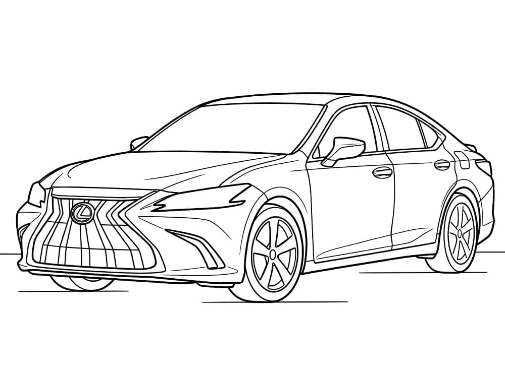 Målarbild Lexus-bil