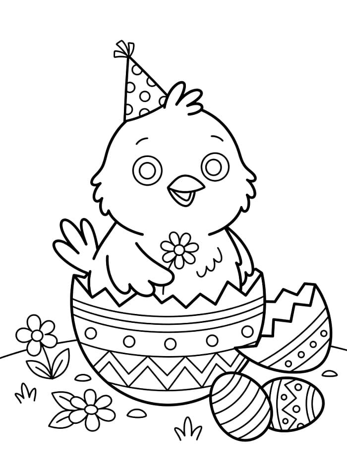 Målarbild Liten påskunge