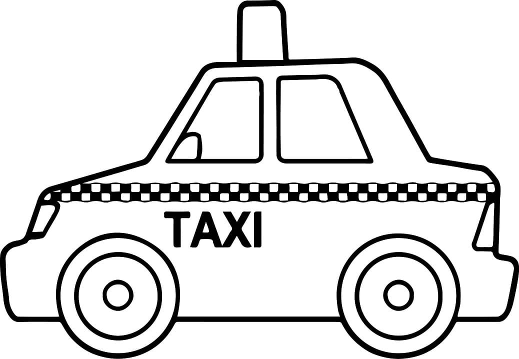 Målarbild Liten taxi