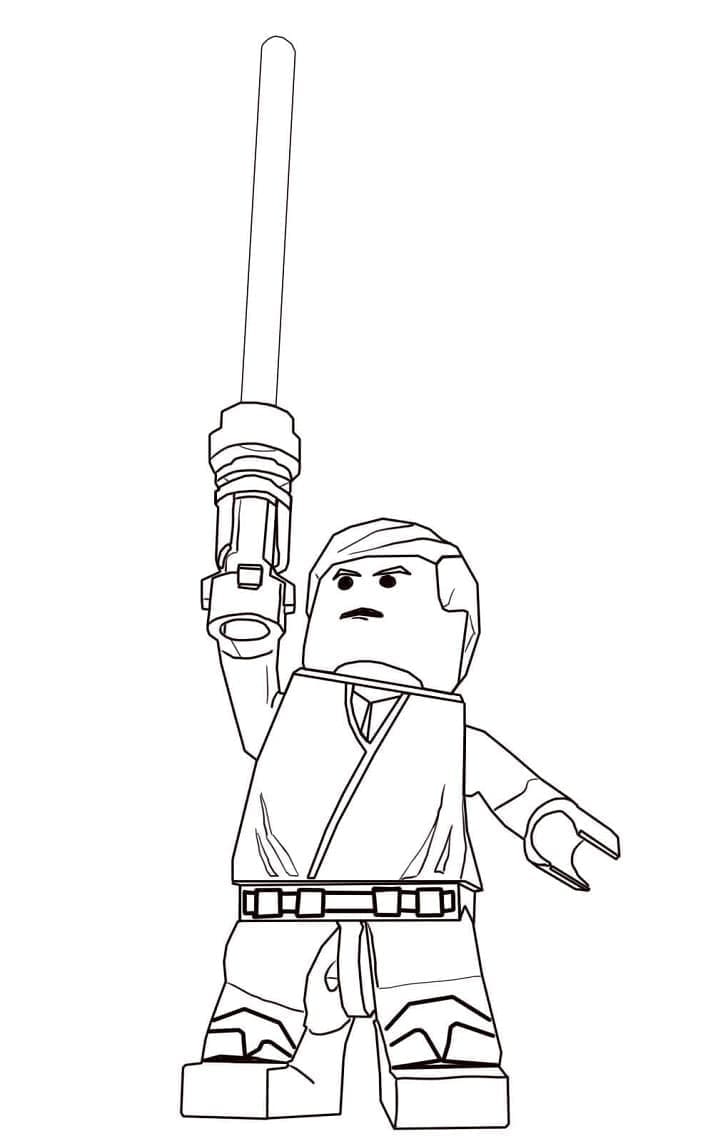Målarbild Luke Skywalker från Lego Star Wars