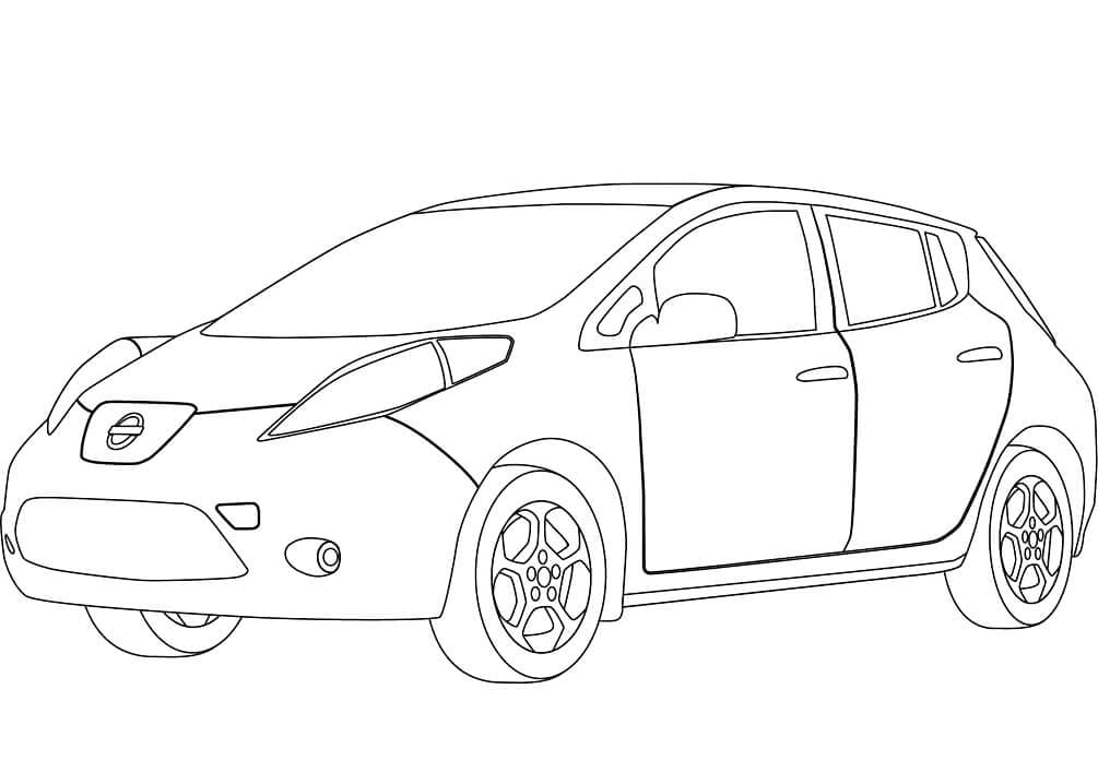 Målarbild Nissan Leaf