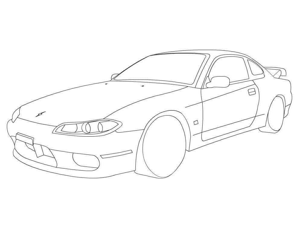 Målarbild Nissan Silvia s15
