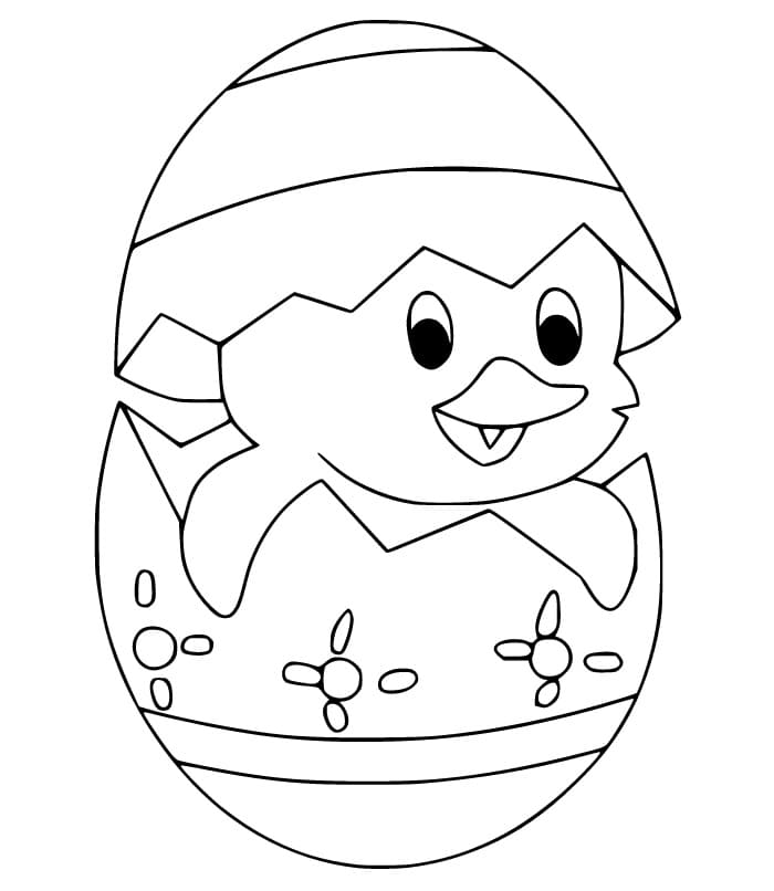 Målarbild Påskkyckling för 2-åriga Barn