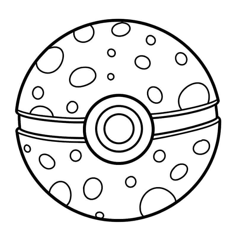 Målarbild Pokéboll att skriva ut