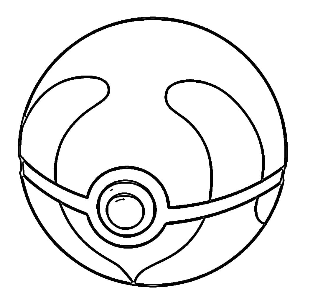Målarbild Pokéboll för utskrift