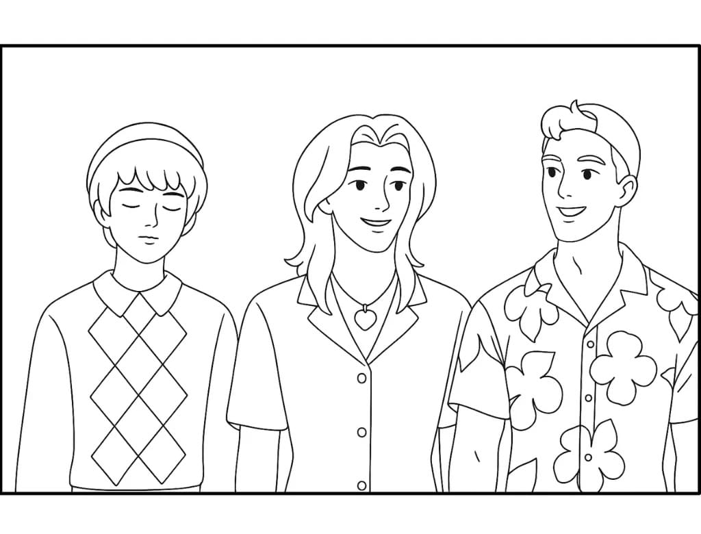 Målarbild Saja Boys från KPop Demon Hunters