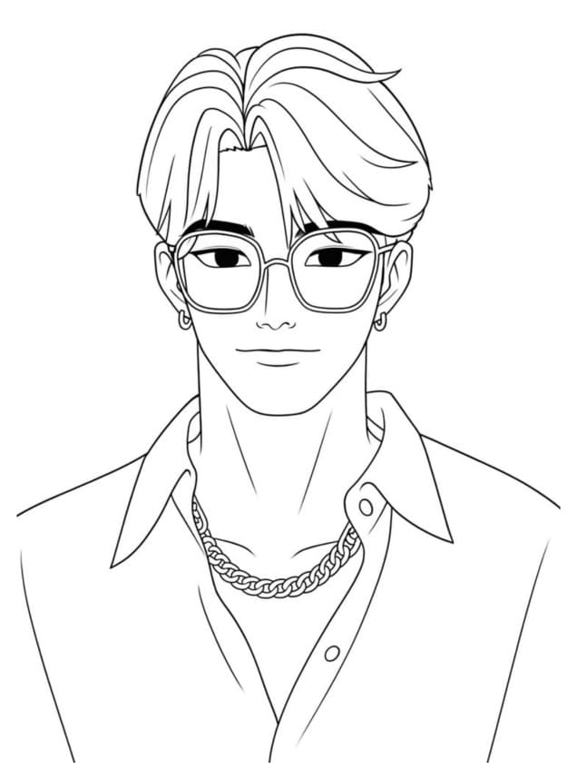 Målarbild Snygg Jinu från Saja Boys