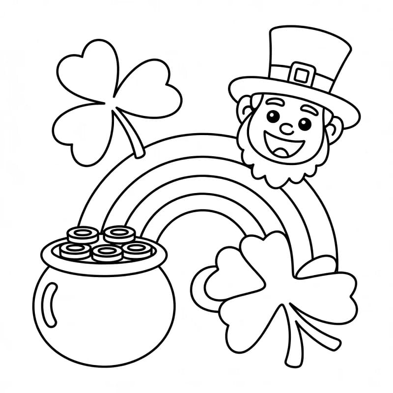 Målarbild St Patrick’s Day Gratis för Barn