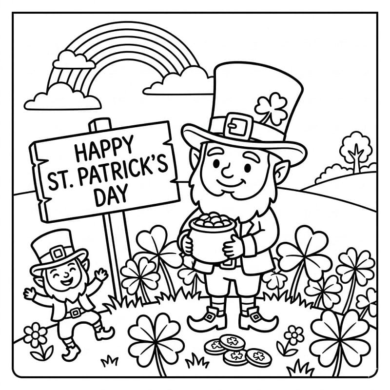 Målarbild St Patrick’s Day Gratis