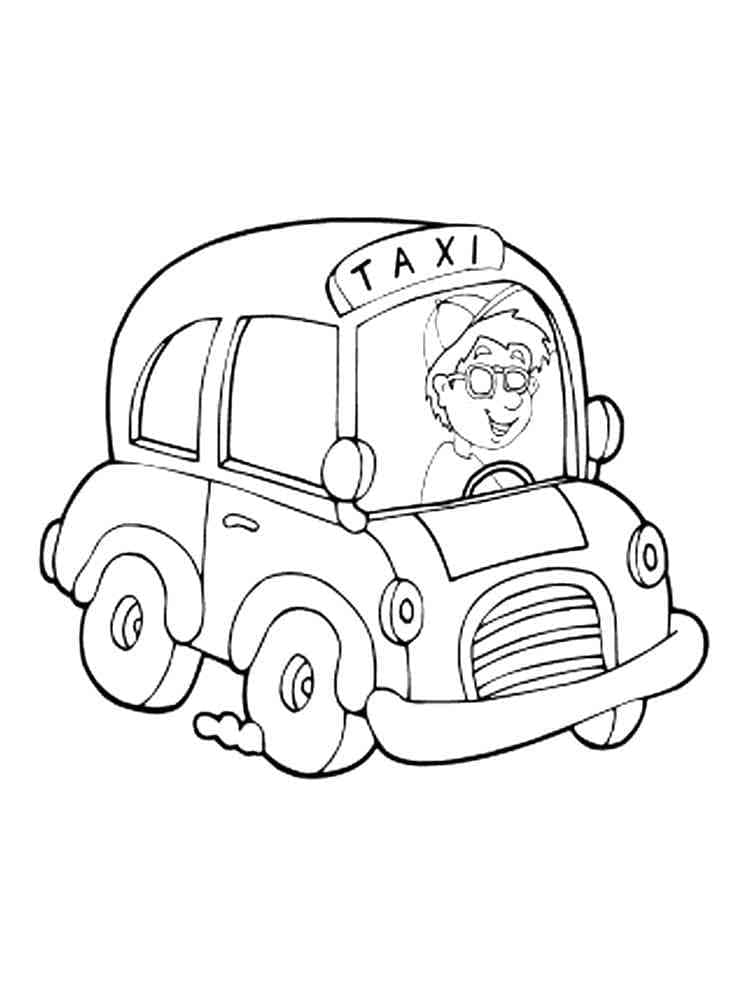Målarbild Taxikörning