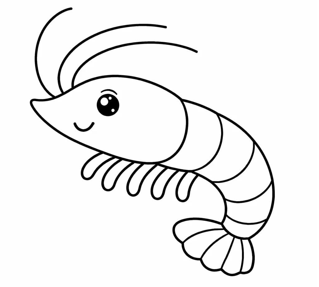 Målarbild Tecknad räka