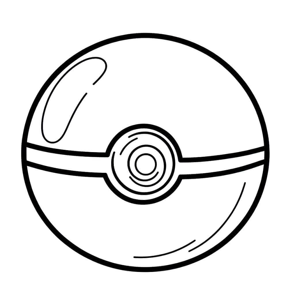 Målarbild Utskrivbar Pokéboll