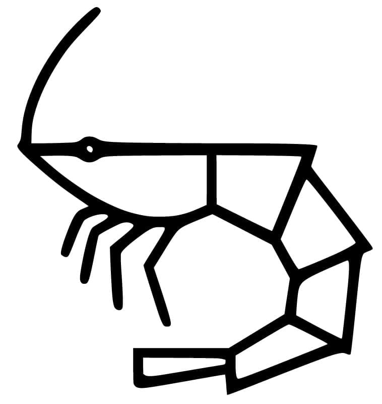 Målarbild Utskrivbar Räka för Barn