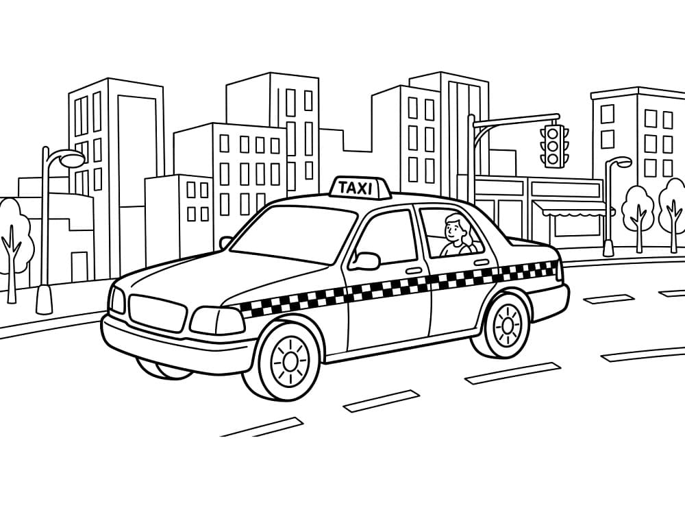 Målarbild Vanlig taxi