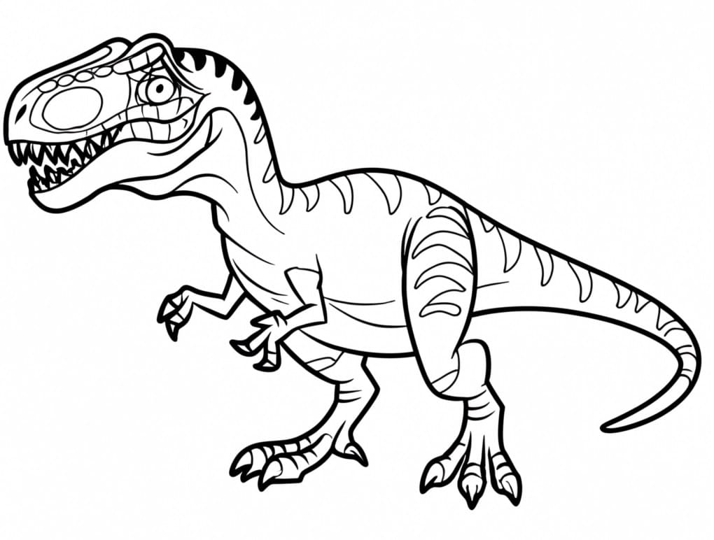 Målarbild Allosaurus För 1-åriga barn