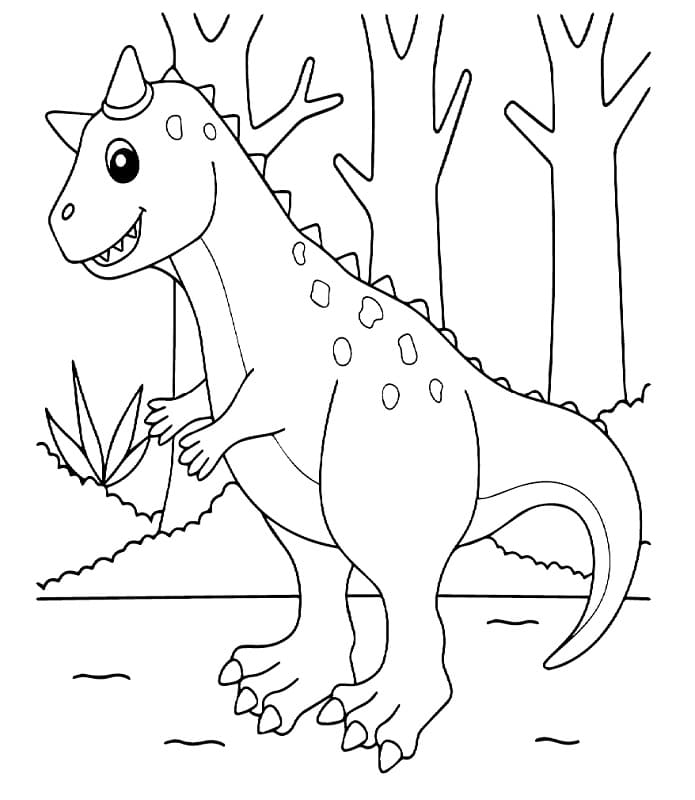 Målarbild Animerad Carnotaurus