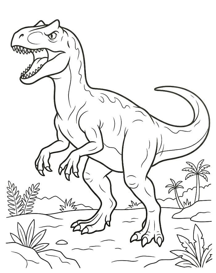 Målarbilder Allosaurus