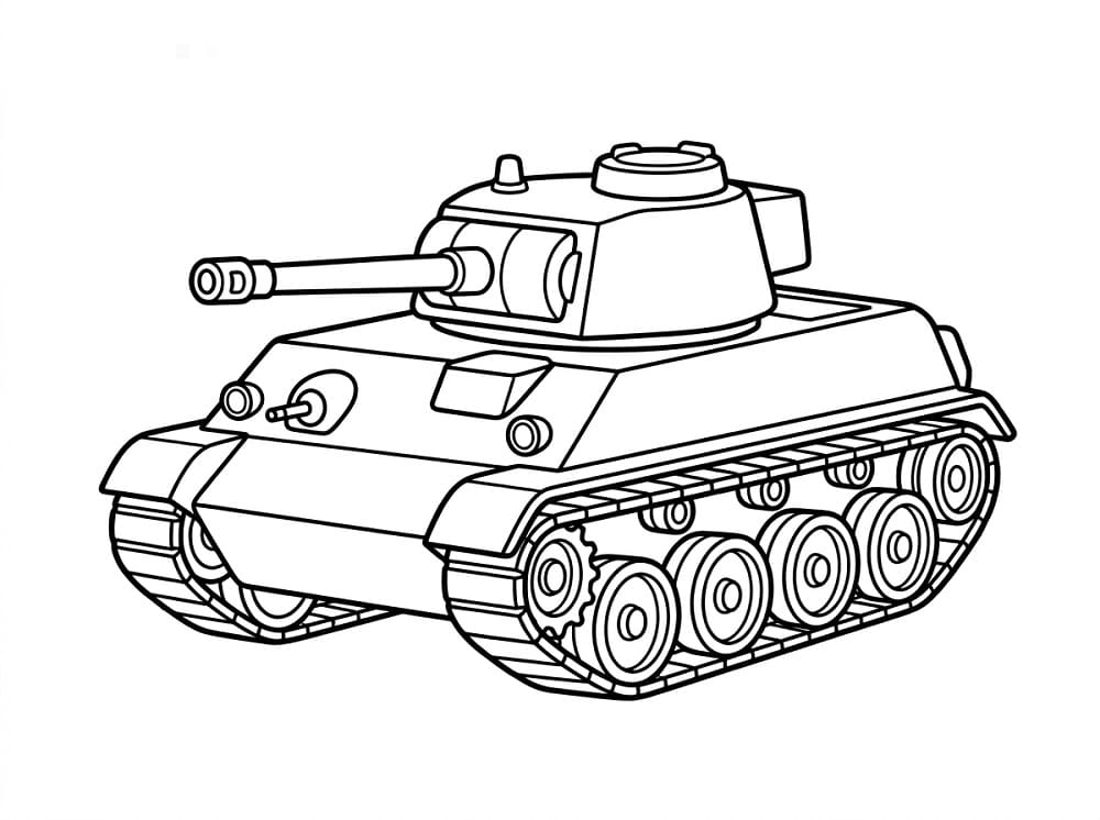 Målarbild Arméstridsvagn