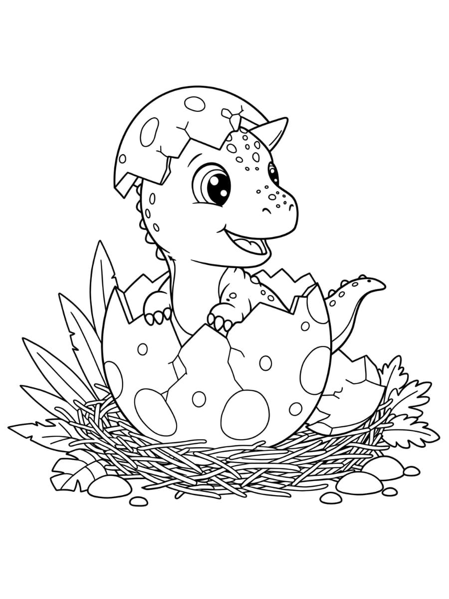 Målarbild Baby Carnotaurus