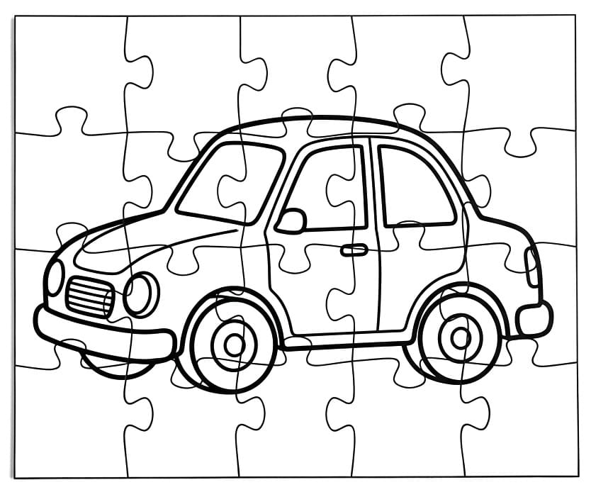 Målarbild Bil Pussel