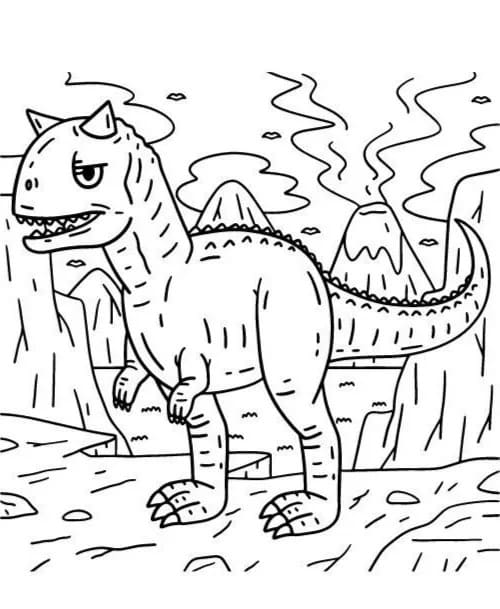 Målarbild Carnotaurus att skriva ut