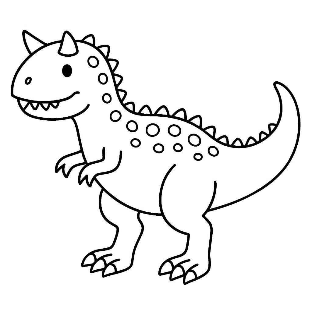 Målarbild Carnotaurus gratis att skriva ut