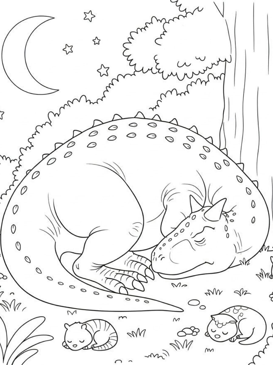 Målarbild Carnotaurus gratis för barn