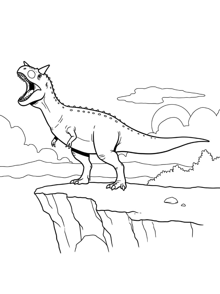 Målarbild Carnotaurus ryter