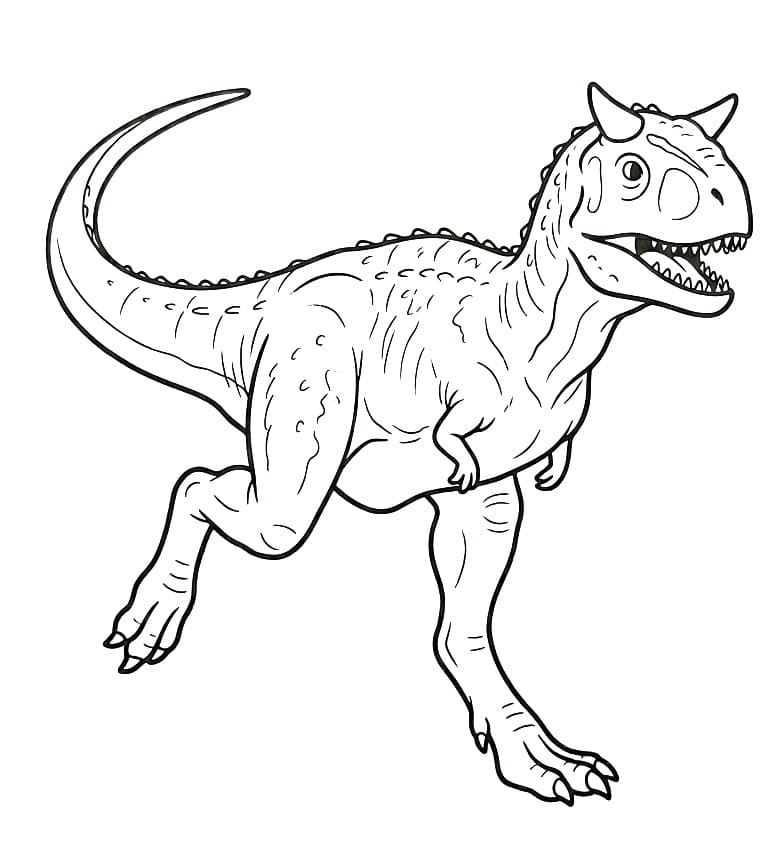 Målarbild Carnotaurus springer