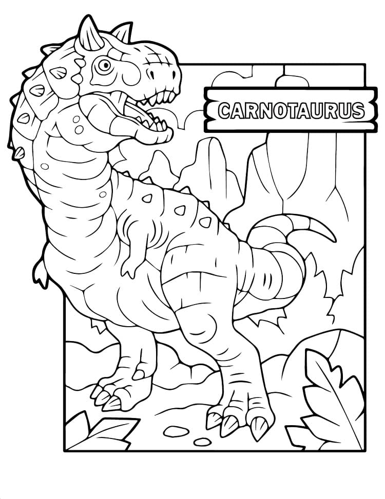 Målarbild Carnotaurus utan kostnad