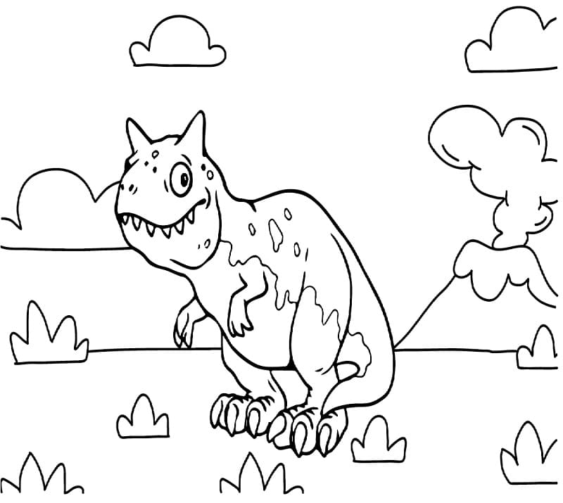 Målarbild Carnotaurus utskrivbar