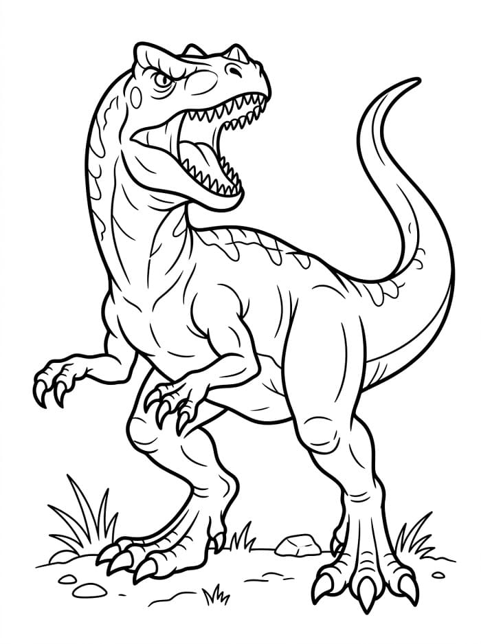 Målarbild Cool Allosaurus