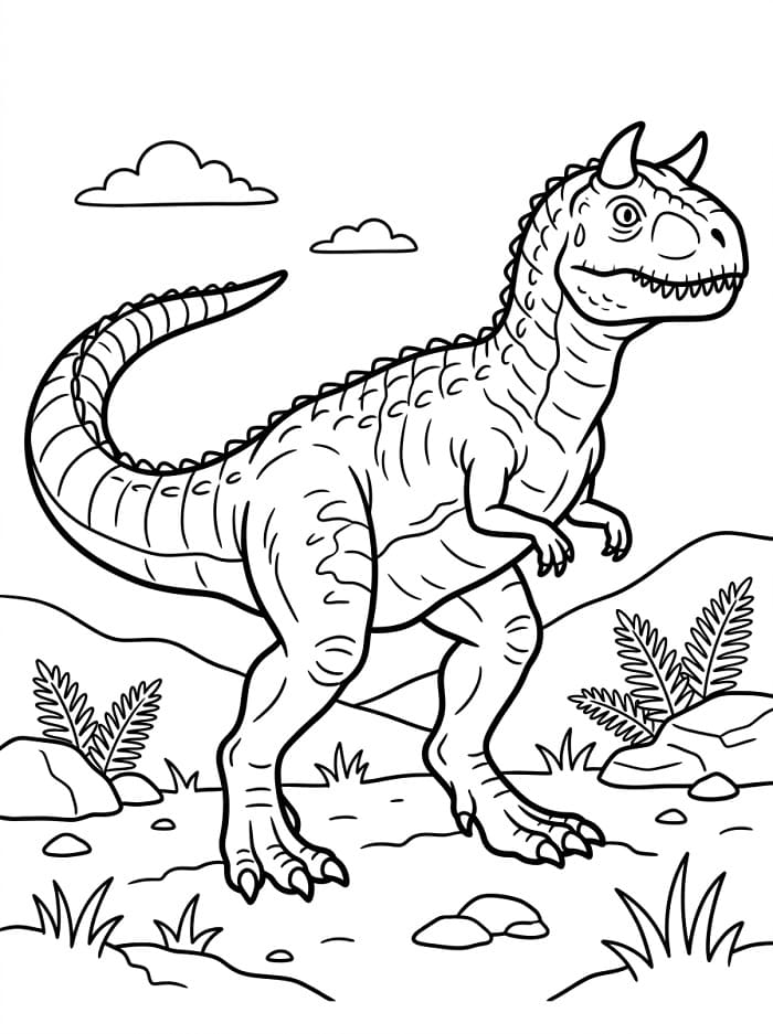 Målarbild Cool Carnotaurus-dinosaurie