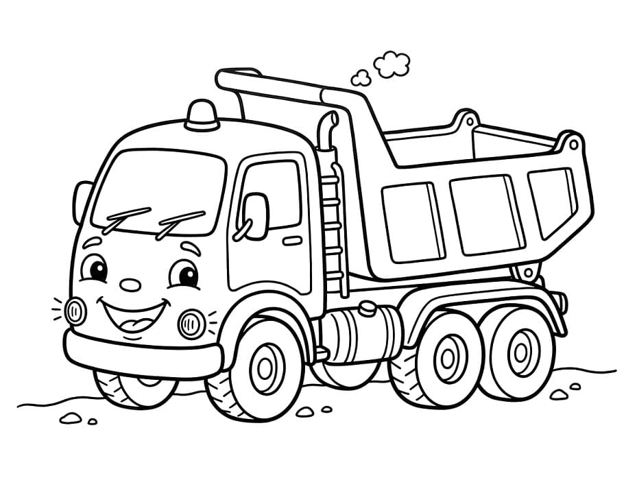 Målarbild En glad dumper