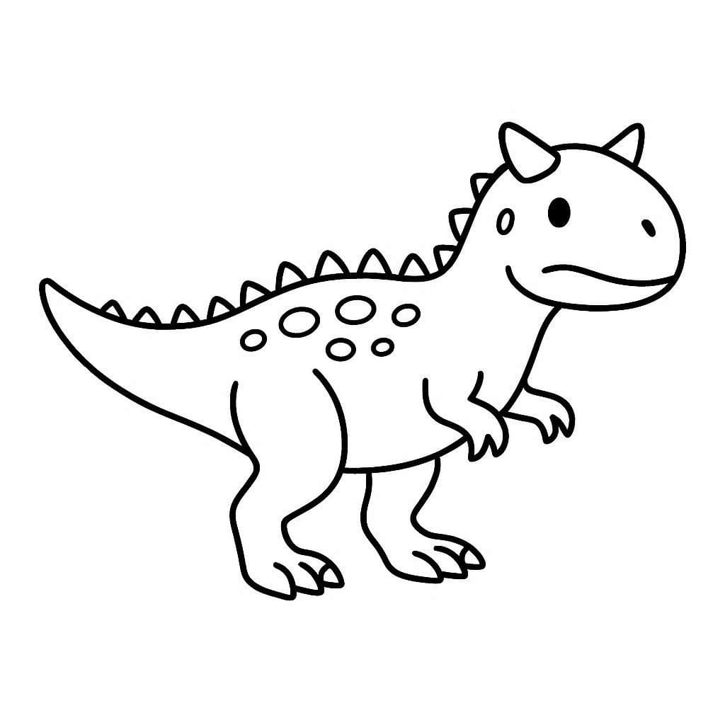 Målarbild Enkel Carnotaurus