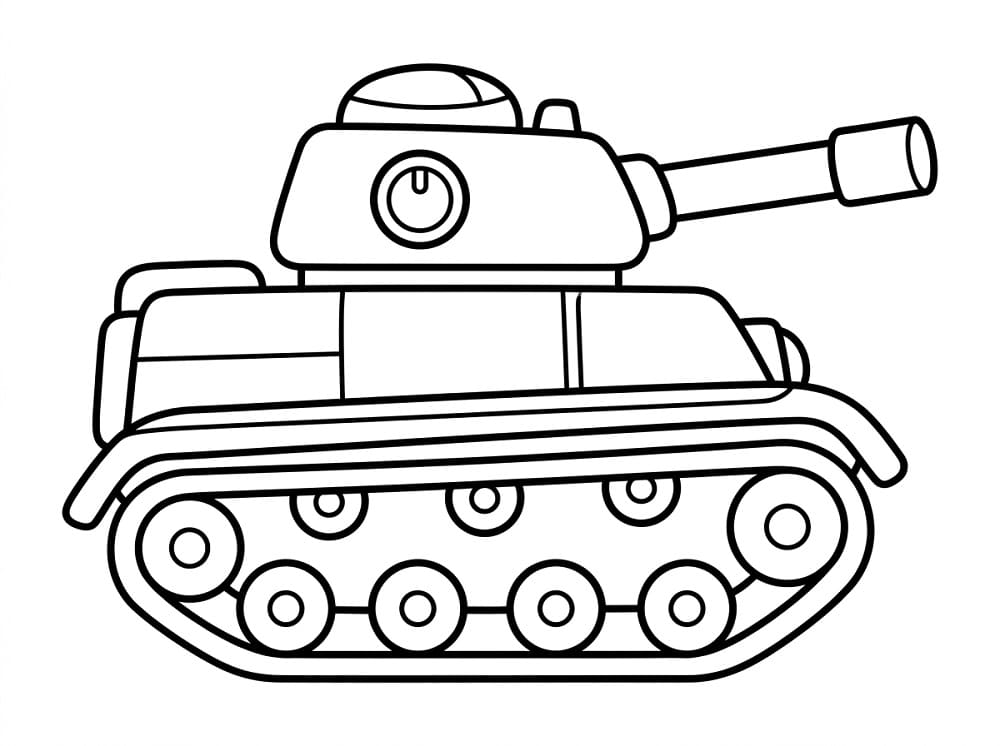 Målarbild Enkel stridsvagn