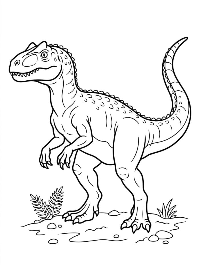 Målarbild Fantastisk Allosaurus