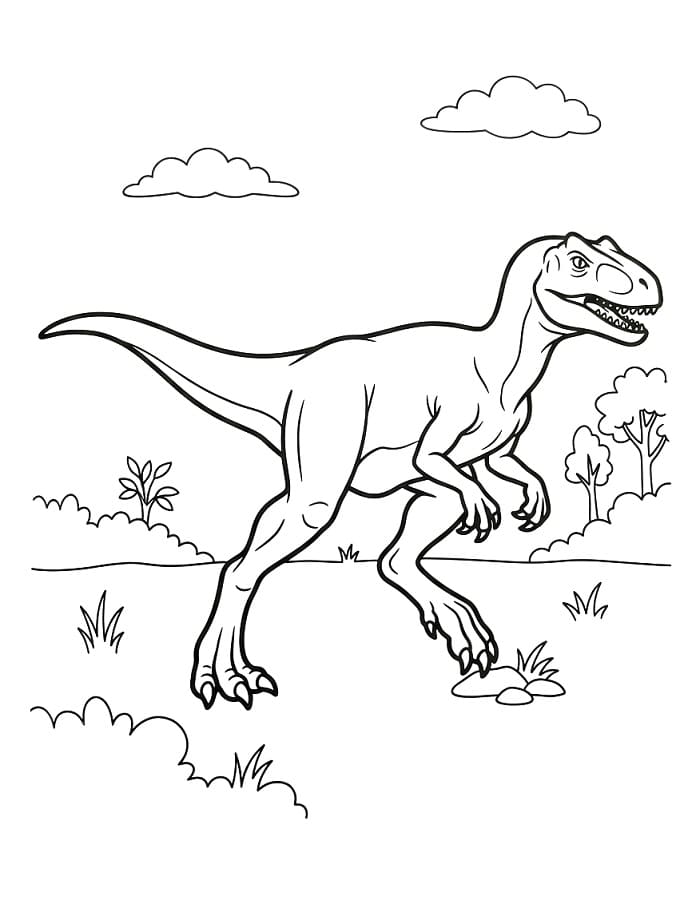 Målarbild Fantastiska Allosaurus