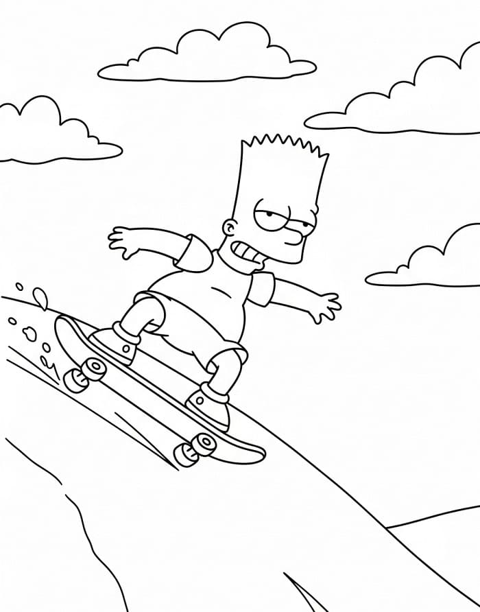 Målarbild Fantastiska Bart Simpson