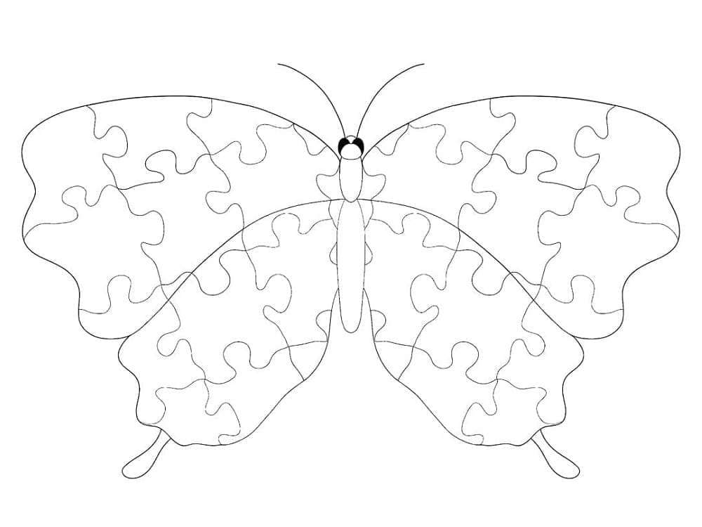Målarbild Fjärilsmotiv pussel