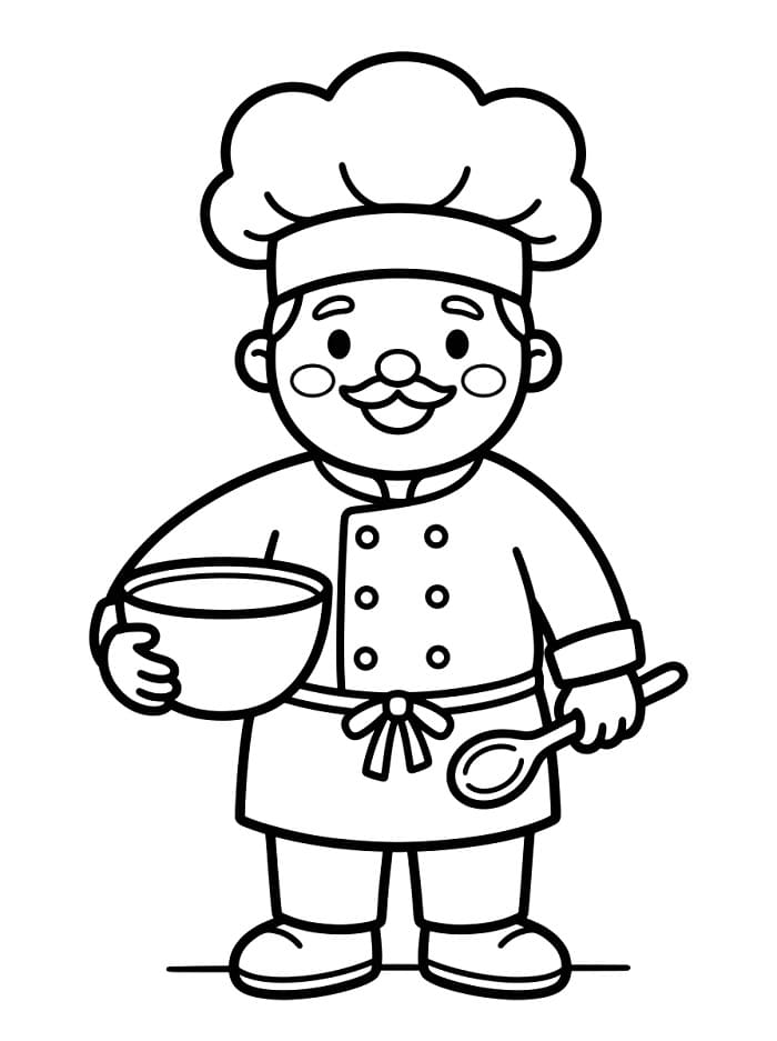 Målarbild Glad kock