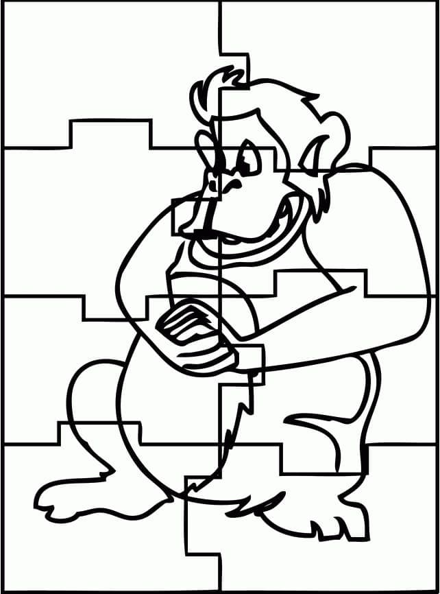 Målarbild Gorillapussel