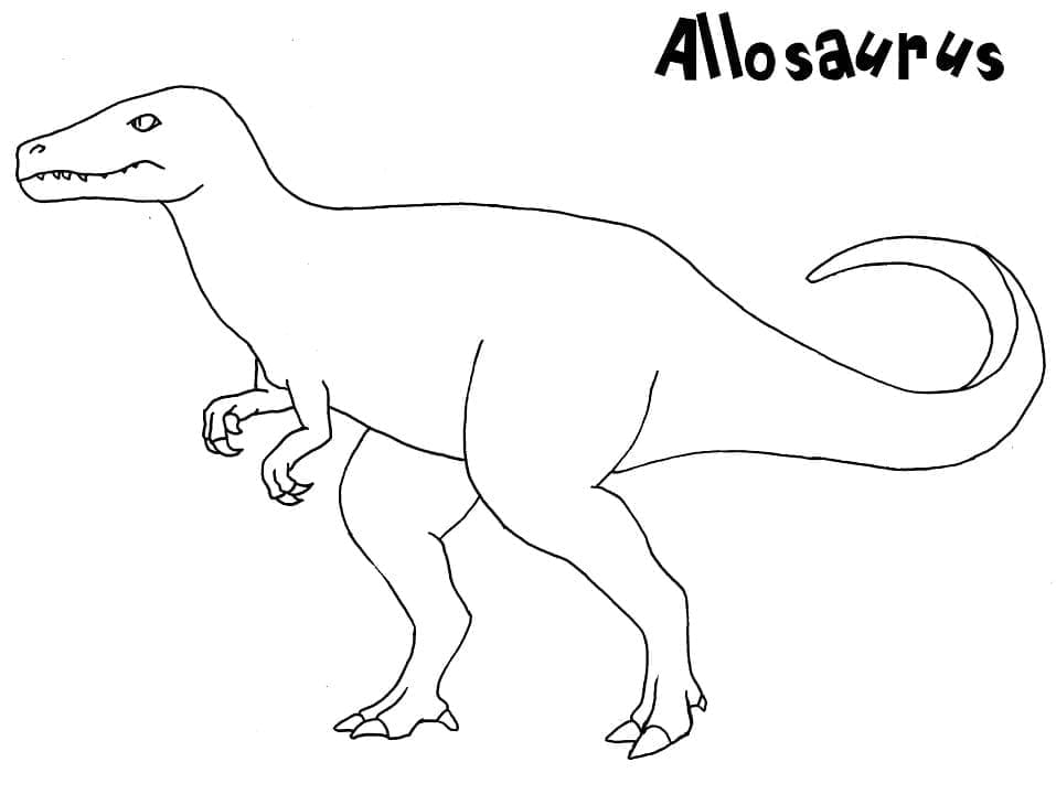Målarbild Gratis Allosaurus