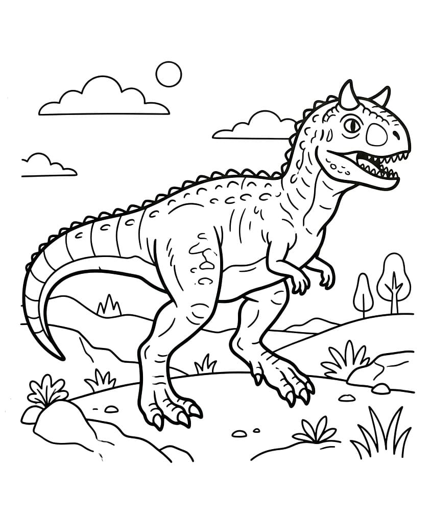Målarbild Gratis Carnotaurus